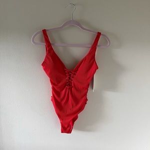 Tinibikini swimwear blood orange, one piece swimsuit